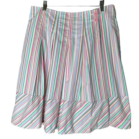 Lilly Pulitzer White Label Pleated Wrap Skirt. Size 10 - Picture 1 of 7